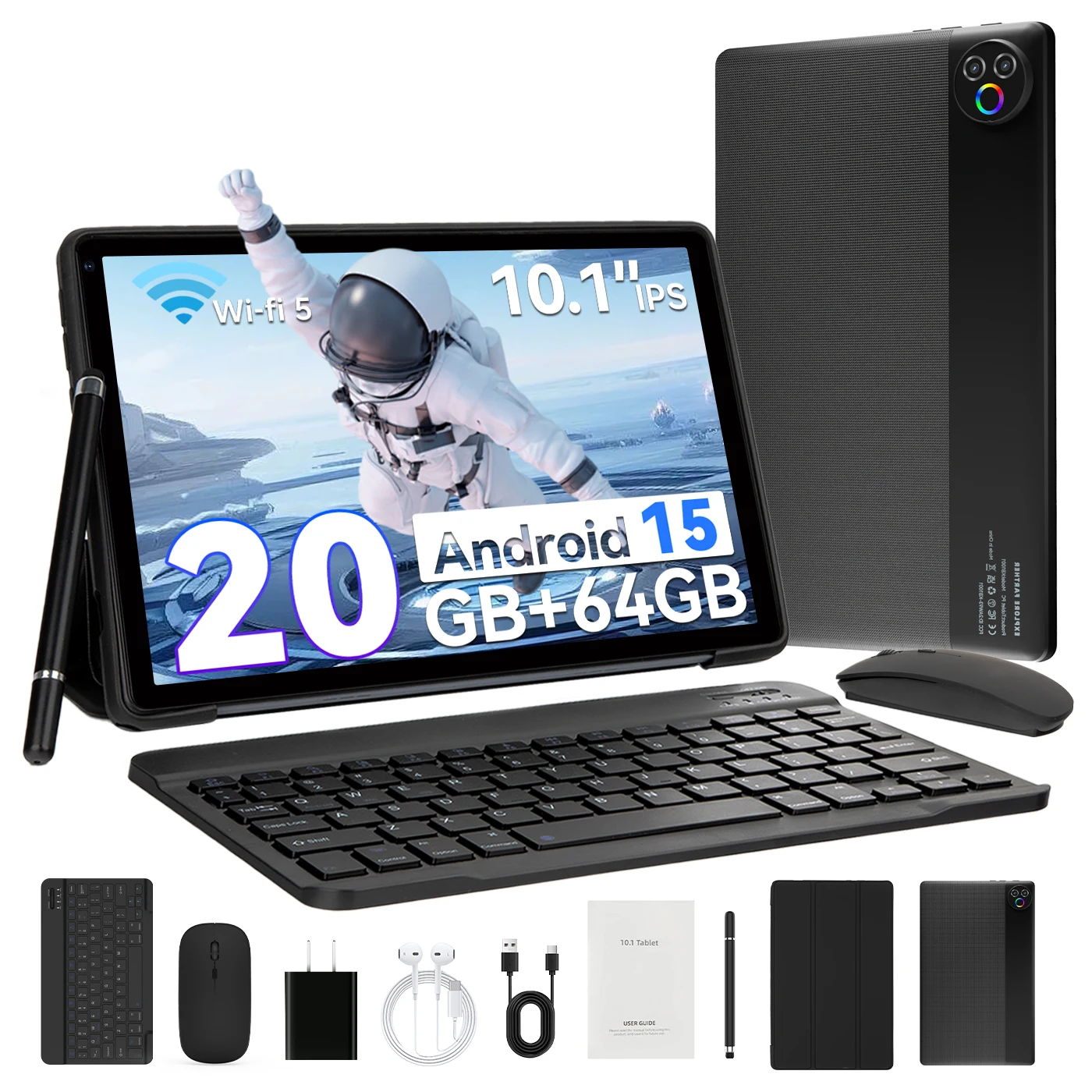 Desk Setup Keyboard - URAO Android 15 Tablet 10.1 Inch