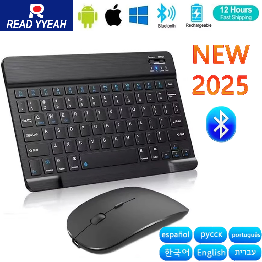 Desk Setup Keyboard - New 2025 Bluetooth Wireless Keyboard Mouse