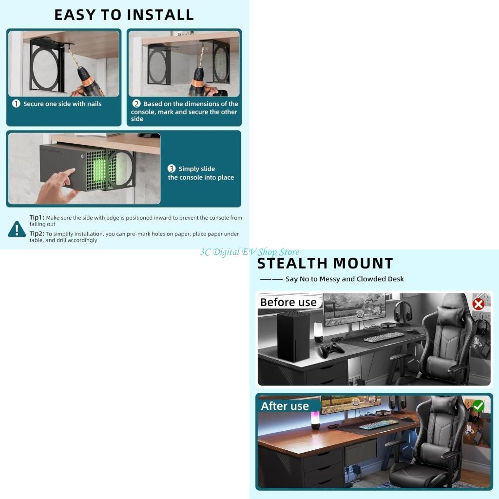 Gaming Desk Setup Xbox - E74D Hiệu quả dưới giá đỡ