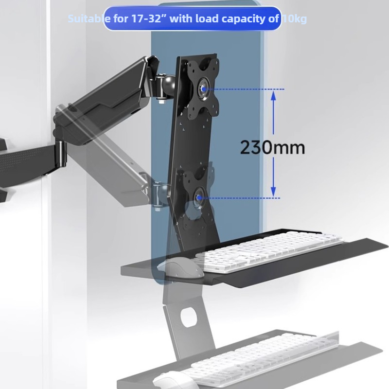 Desk Setup Monitor Arm - Heavy Duty Monitor Mount Rack Ergonomic