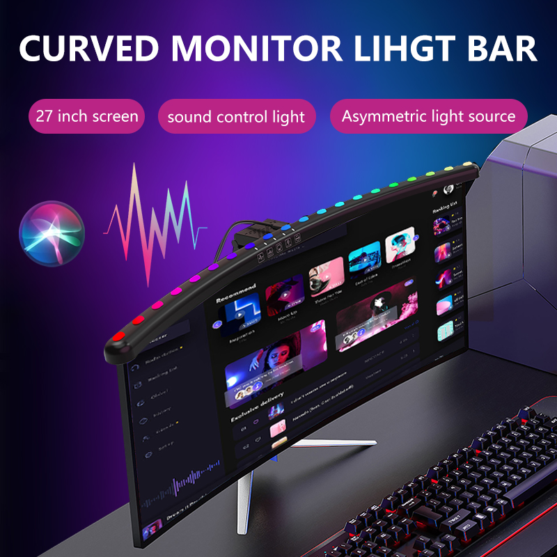 RGB Light Bar Monitor Smart Wi - đánh giá và giá Desk Setup In Office