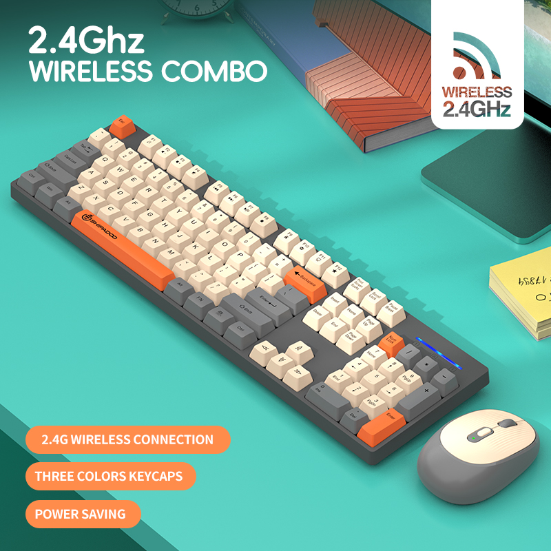 2.4G Wireless Office Keyboard  - đánh giá và giá Desk Setup Keyboard