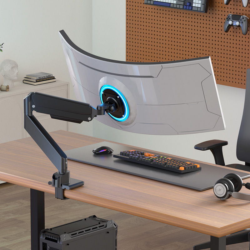 HILLPORT Monitor Arm Bracket f - đánh giá và giá Desk Setup Monitor Arm
