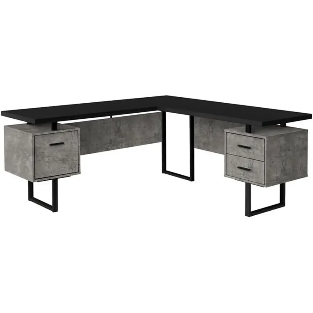 L-Shaped 70 Computer Desk with - đánh giá và giá Desk Setup L Shaped