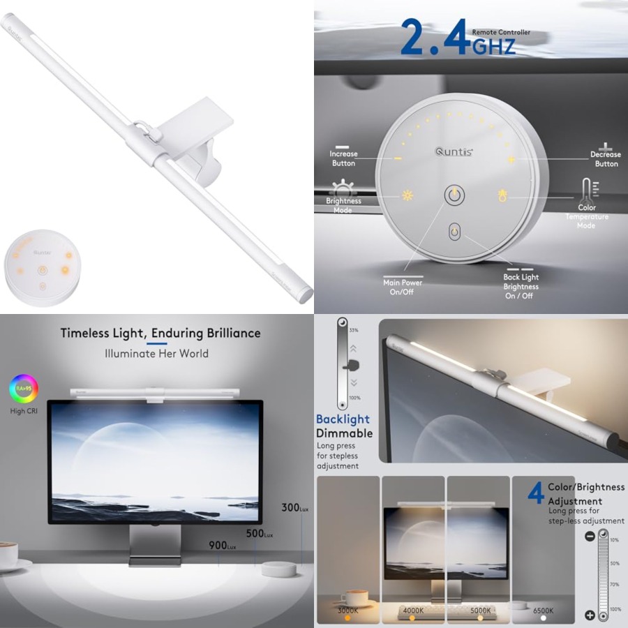 Monitor Light Bar with Remote, - đánh giá và giá Desk Setup In Office