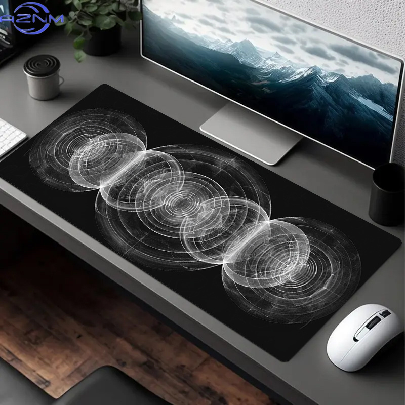 Large Black and White Spiral P - đánh giá và giá Desk Setup Or Set Up