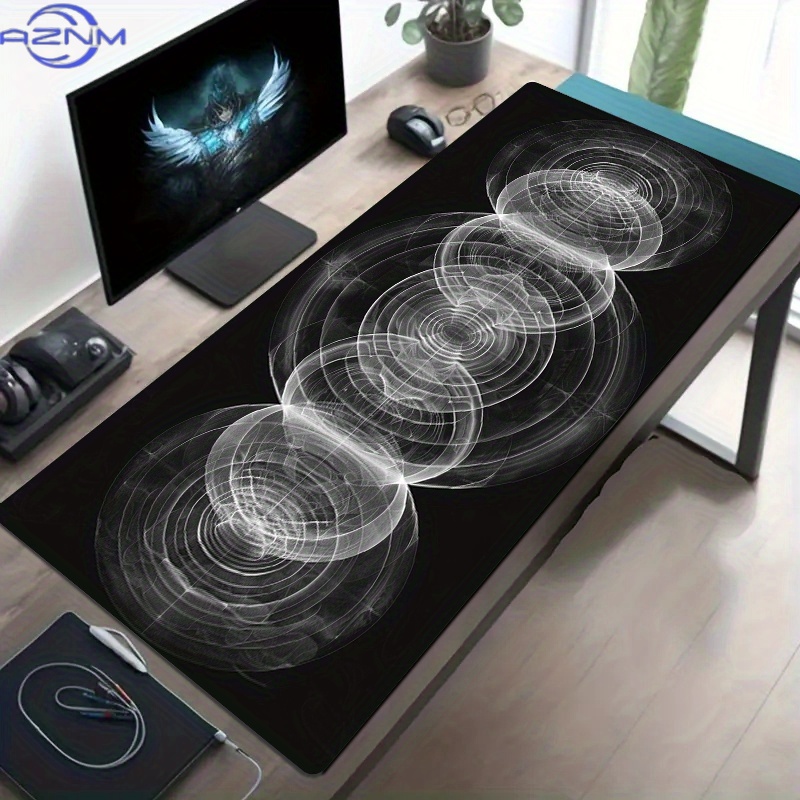 Large Black and White Spiral P - đánh giá và giá Desk Setup Or Set Up