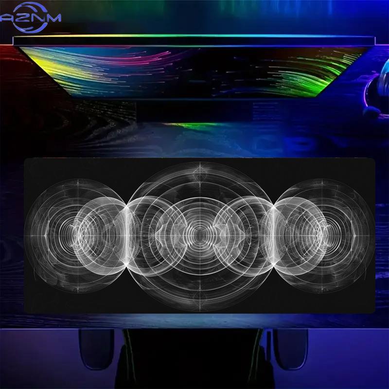 Large Black and White Spiral P - đánh giá và giá Desk Setup Or Set Up