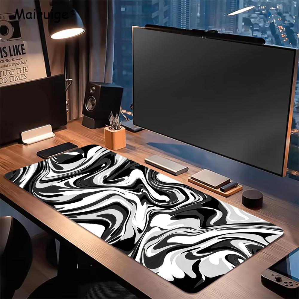 Abstract Fluid Non Slip Rubber - đánh giá và giá Desk Setup Gaming And Work