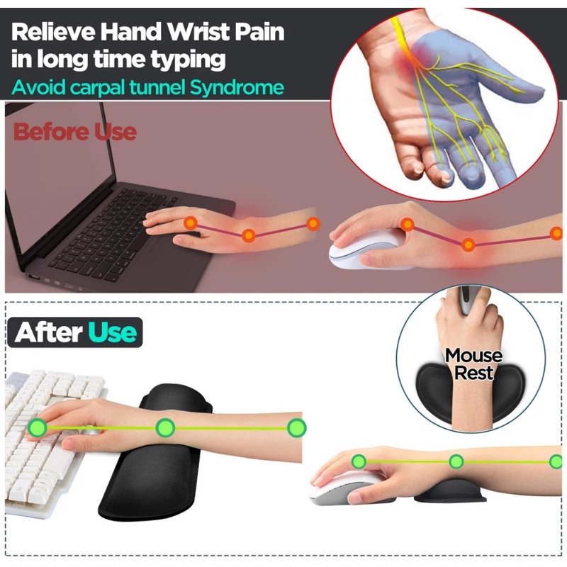 Ergonomic Keyboard Wrist Rest  - đánh giá và giá Desk Setup Keyboard