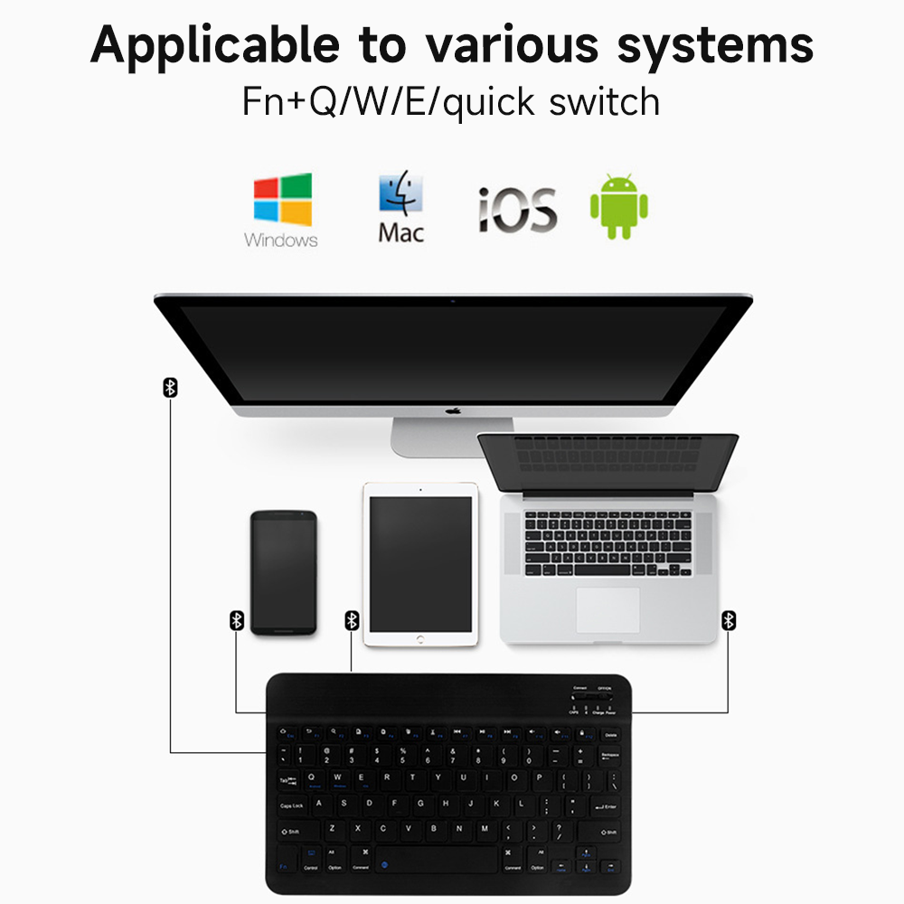 Bluetooth Keyboard for IOS And - đánh giá và giá Desk Setup Keyboard