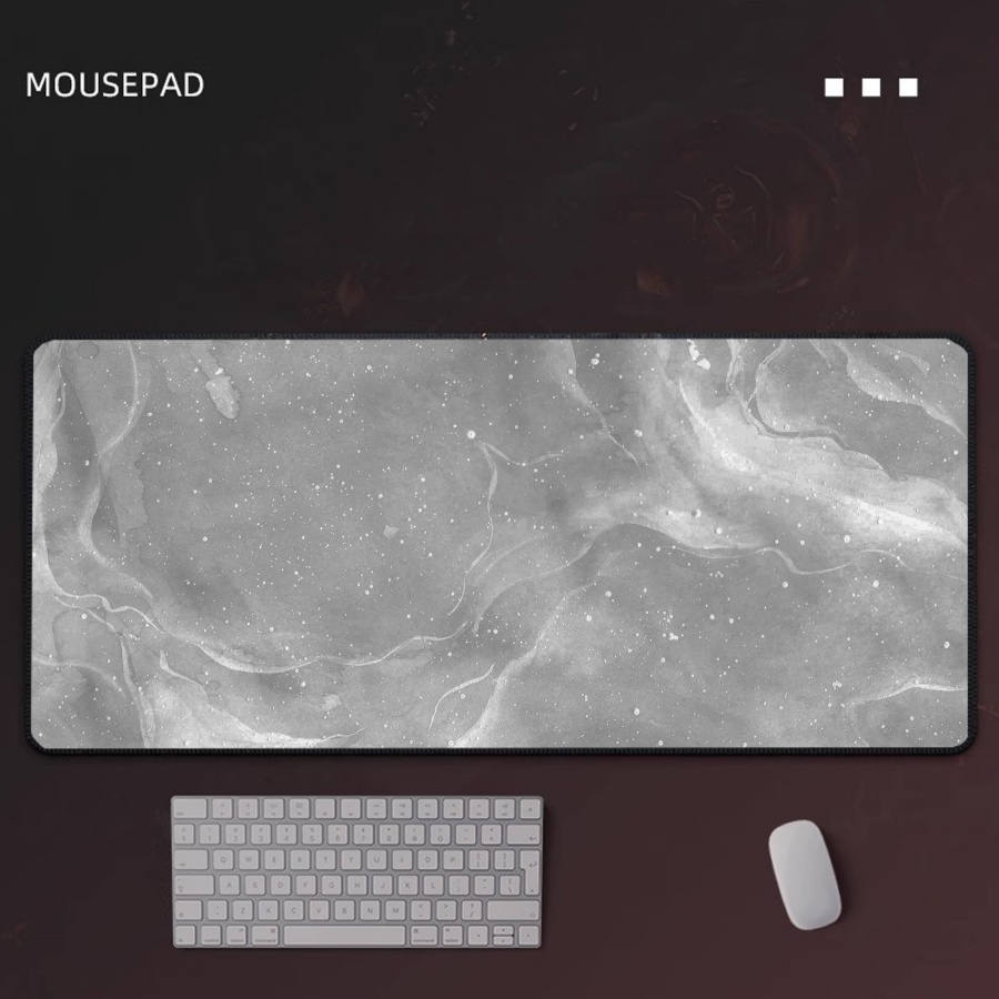 Gaming Mousepad Grey Marble La - đánh giá và giá Desk Setup Grey
