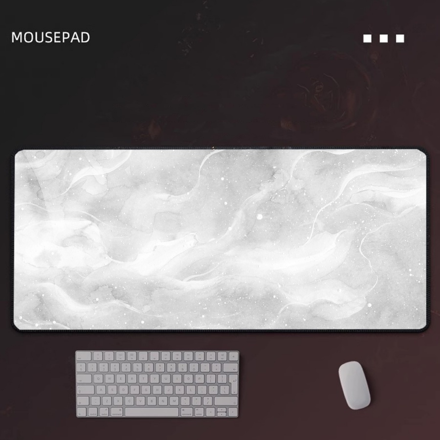 Gaming Mousepad Grey Marble La - đánh giá và giá Desk Setup Grey