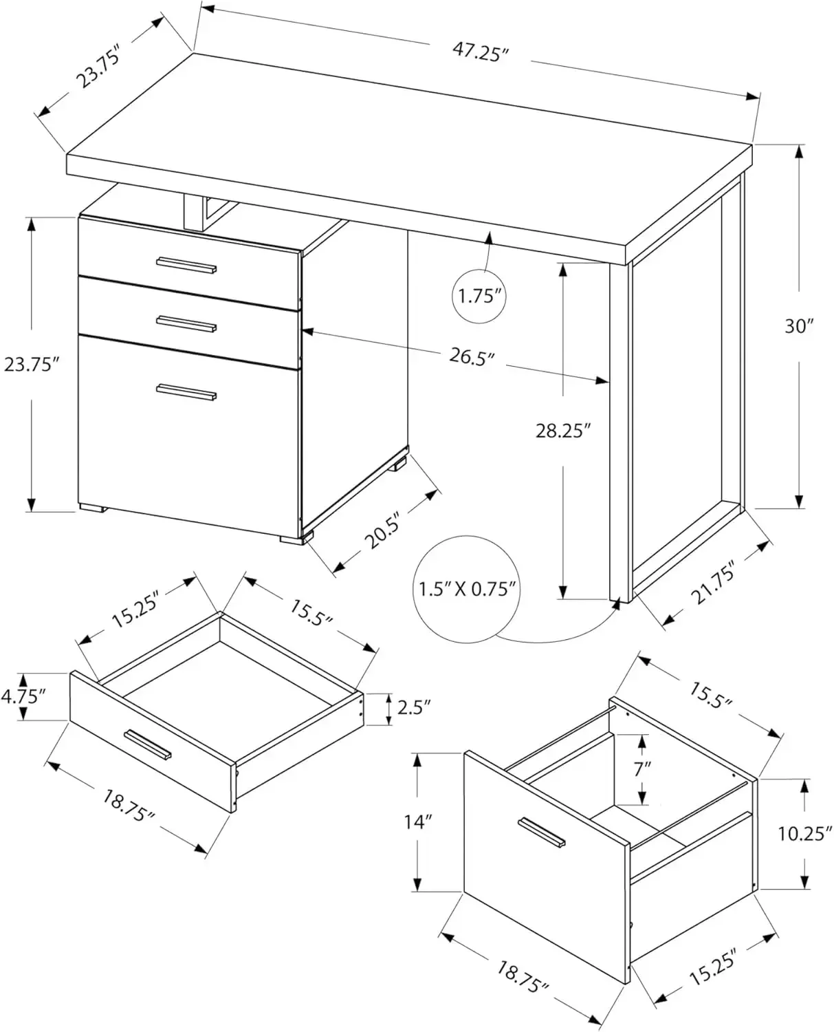Computer Desk with File Cabine - đánh giá và giá Desk Setup Or Set Up