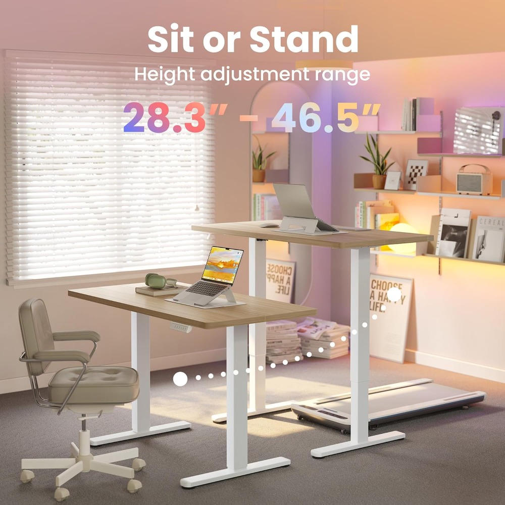 Small Electric Standing Desk A - đánh giá và giá Desk Setup L Shaped