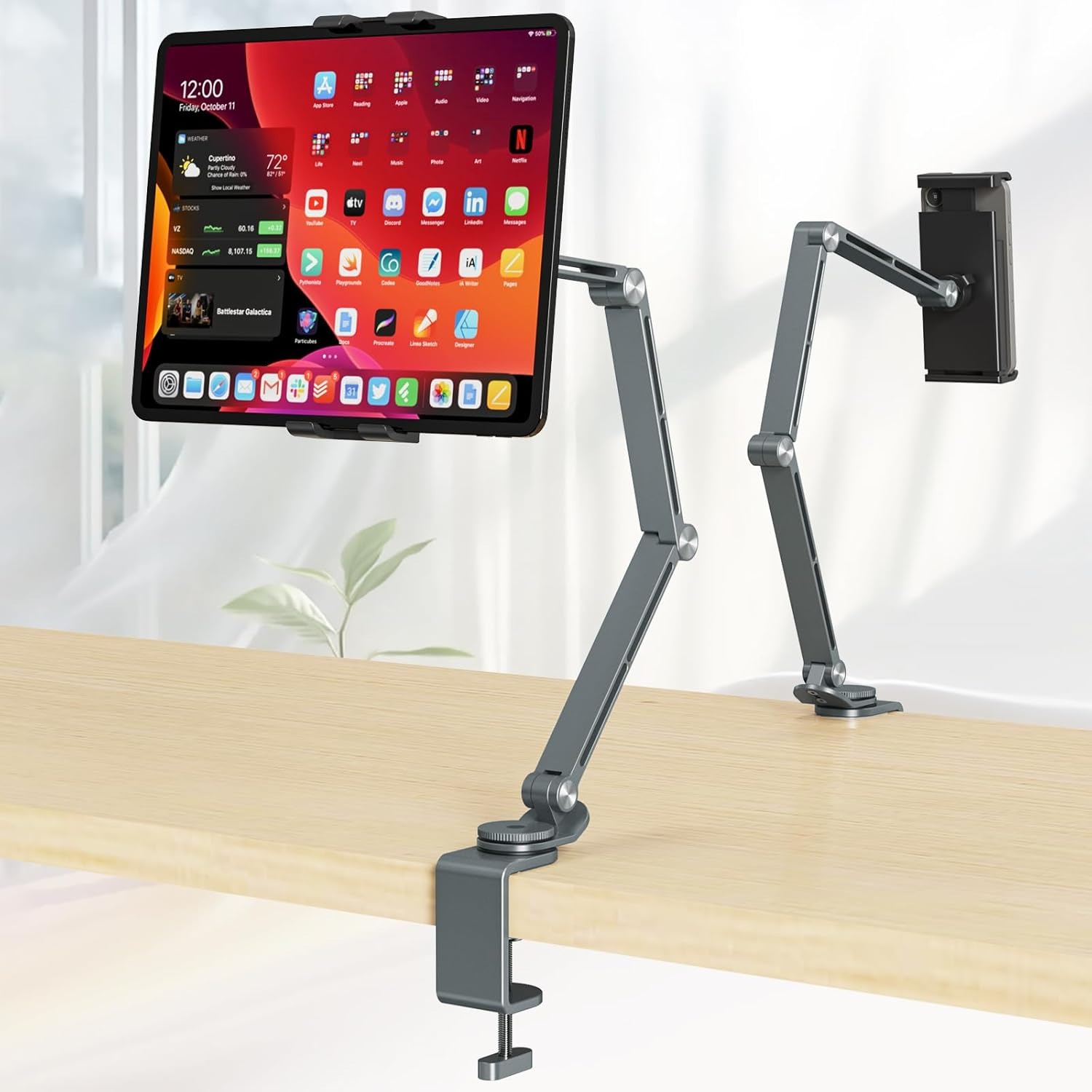 iPad Mount for Desk Aluminum A - đánh giá và giá Desk Setup Monitor Arm