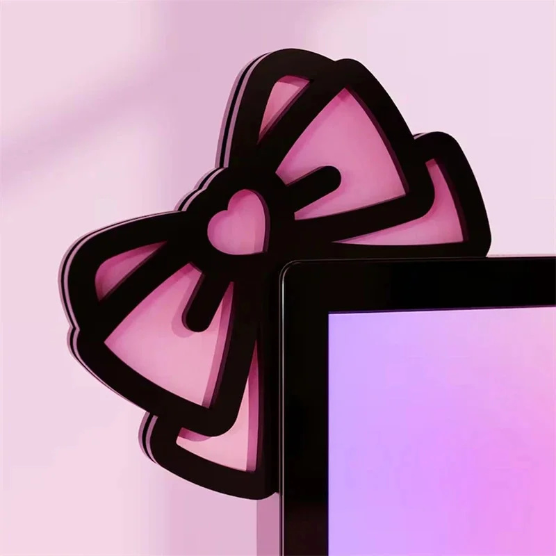 Kawaii Pink Acrylic Bow Monito - đánh giá và giá Desk Setup In Office