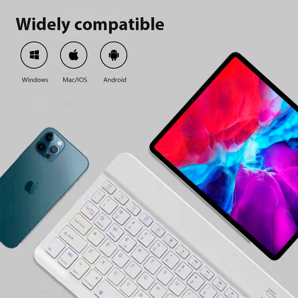 Bluetooth Wireless Keyboard Un - đánh giá và giá Desk Setup Keyboard