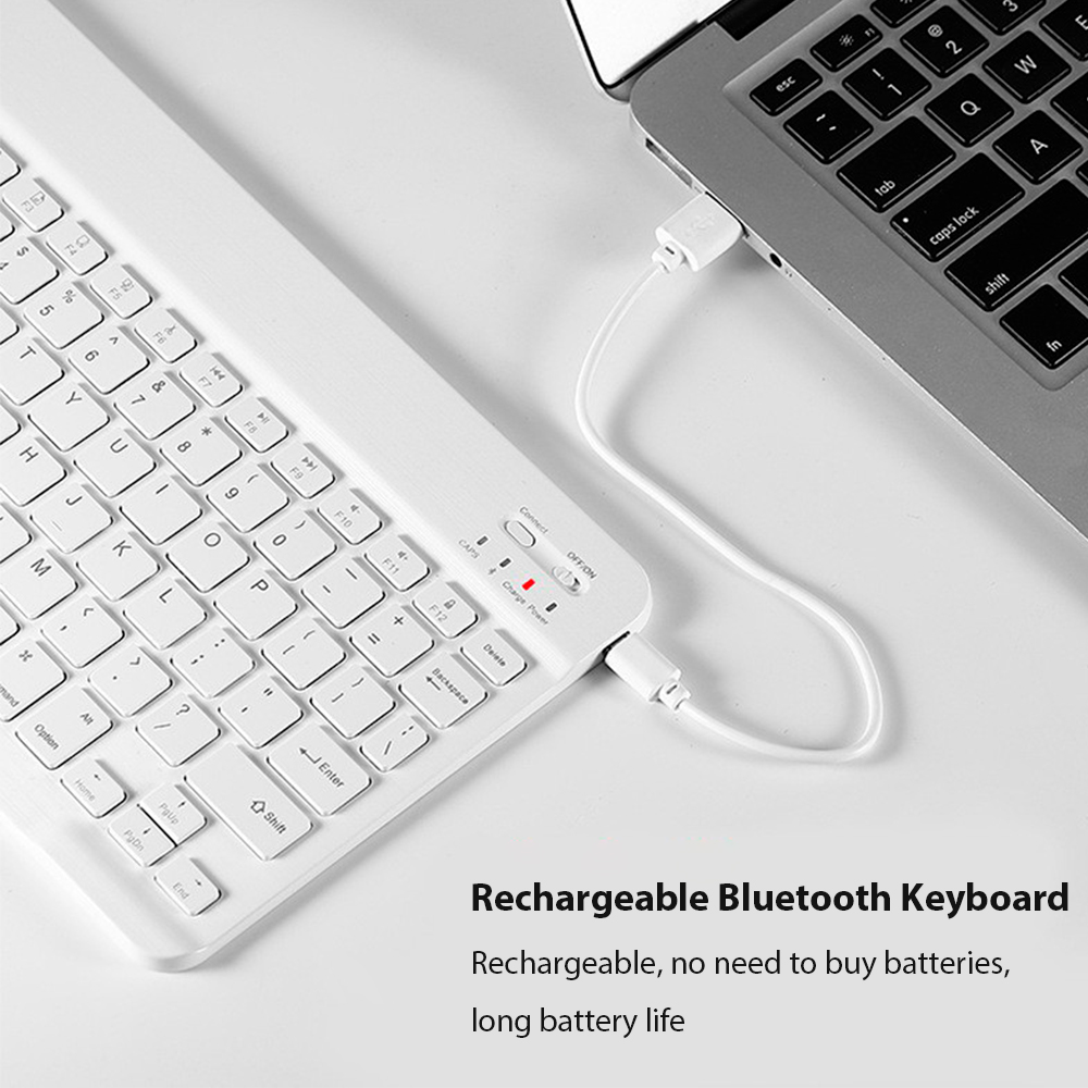 Bluetooth Wireless Keyboard Un - đánh giá và giá Desk Setup Keyboard