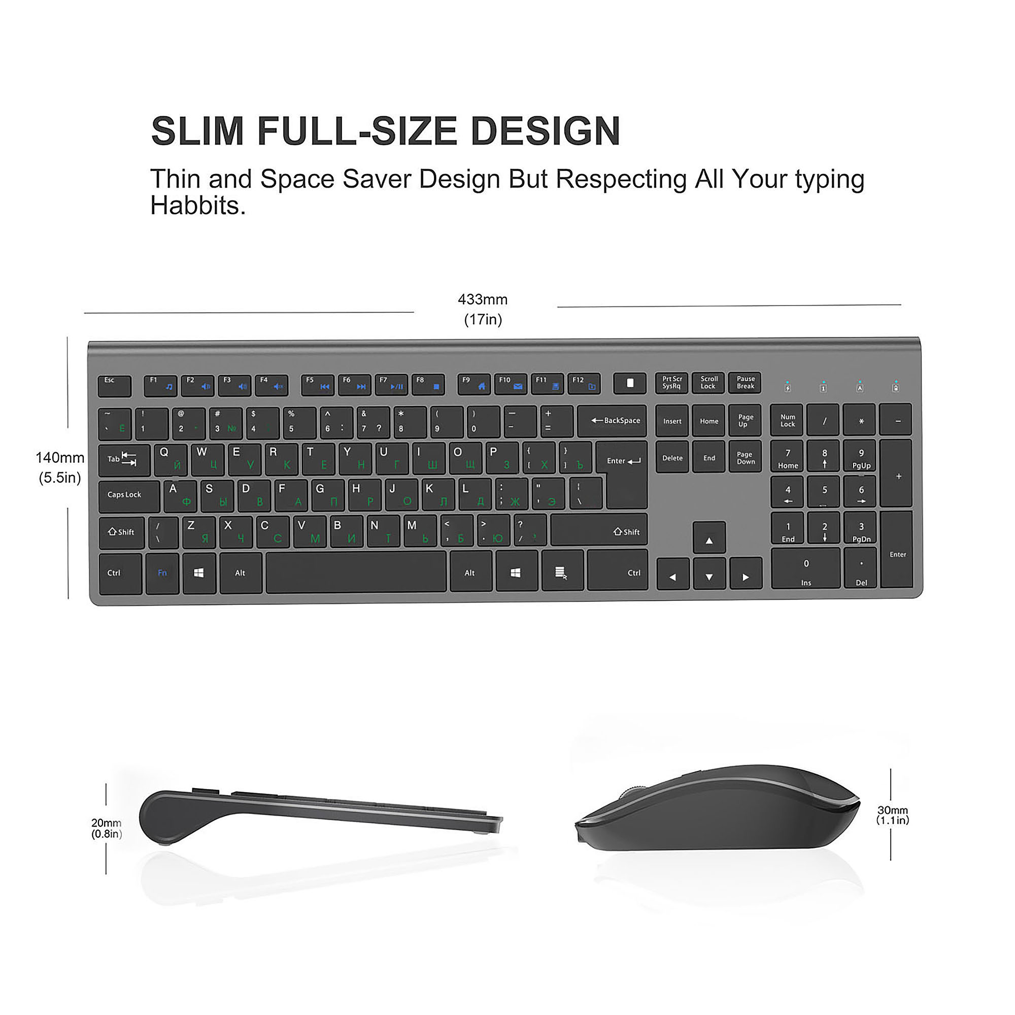 2.4G Sạc Không Dây Bàn Phím Và - đánh giá và giá Desk Setup Keyboard