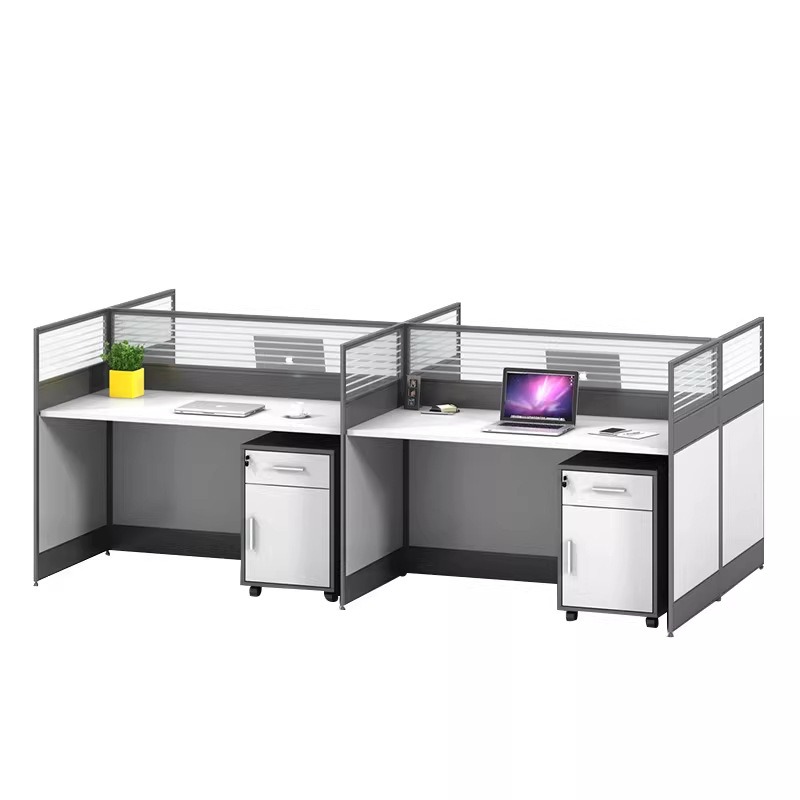 White Office Desk for 2 4 or 6 - đánh giá và giá Desk Setup Or Set Up