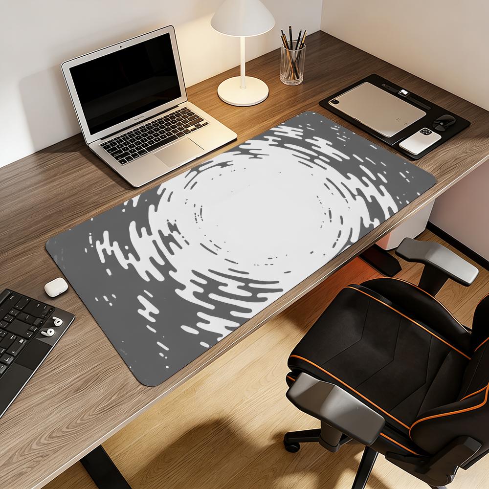Grey Circular Ripple Fluid Tex - đánh giá và giá Desk Setup Grey