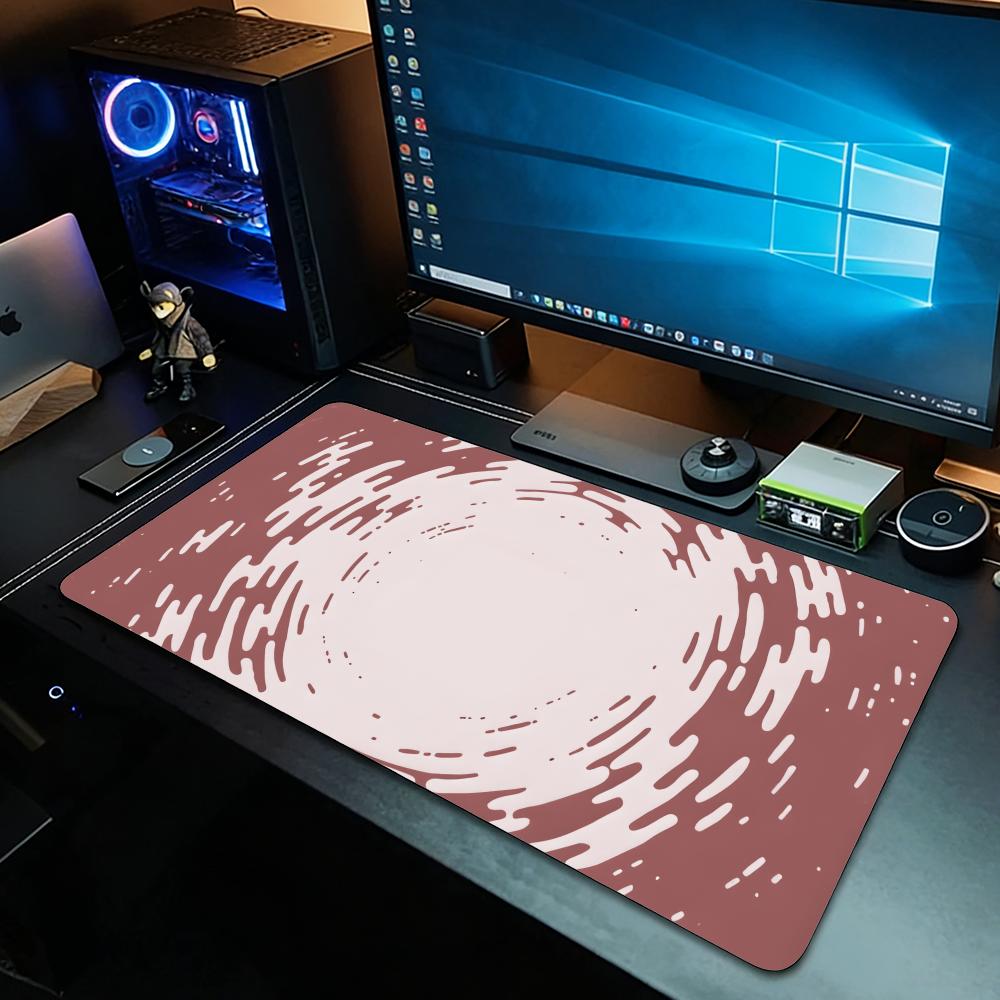 Grey Circular Ripple Fluid Tex - đánh giá và giá Desk Setup Grey