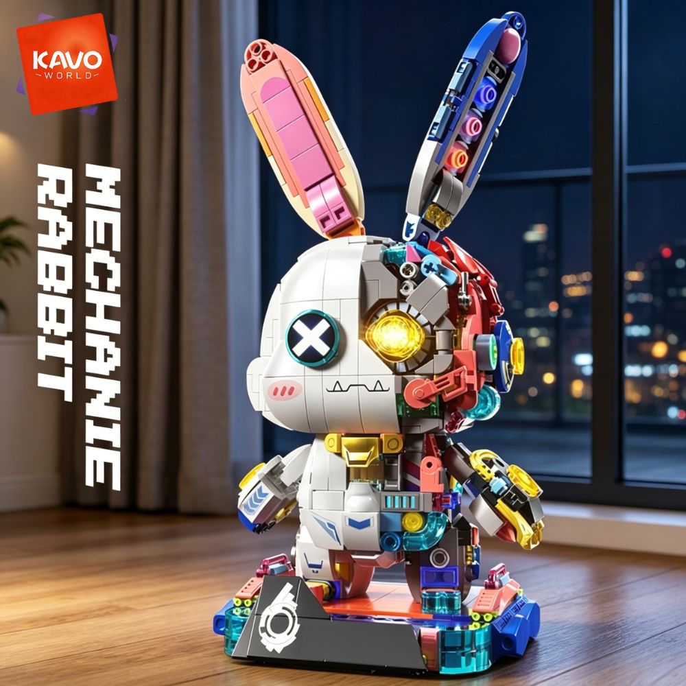 KAVOWORLD 1377PCS Robot Rabbit - đánh giá và giá Desk Setup Kit
