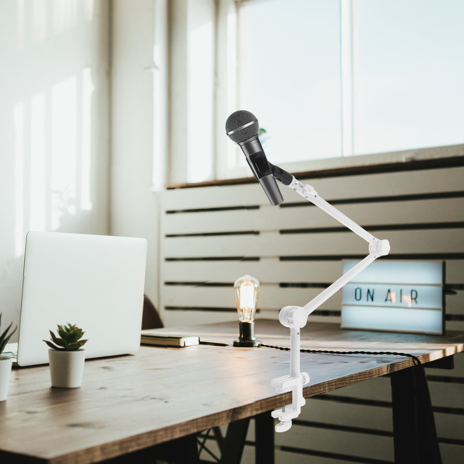 1Set Microphone Boom Arm White - đánh giá và giá Desk Setup Studio
