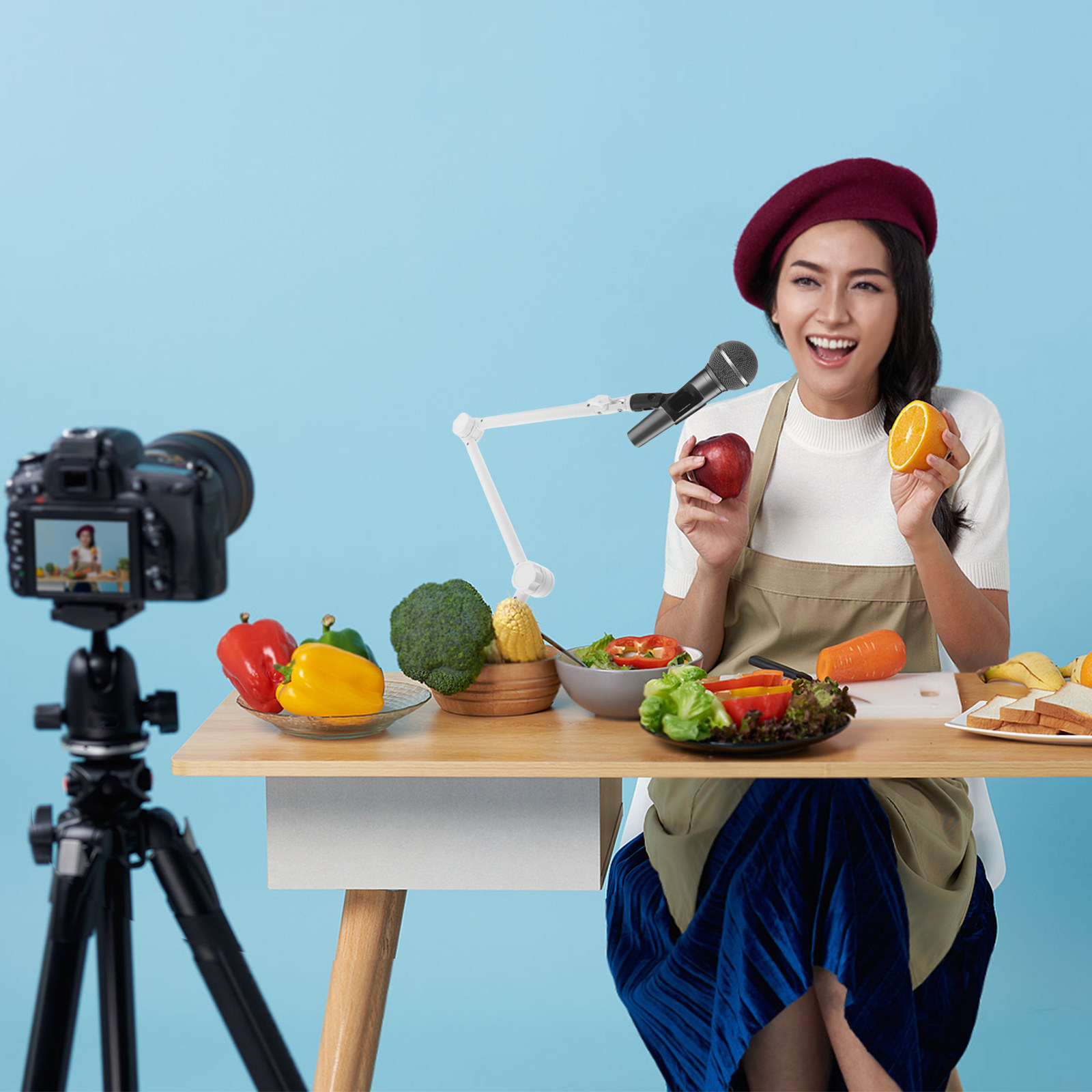 1Set Microphone Boom Arm White - đánh giá và giá Desk Setup Studio