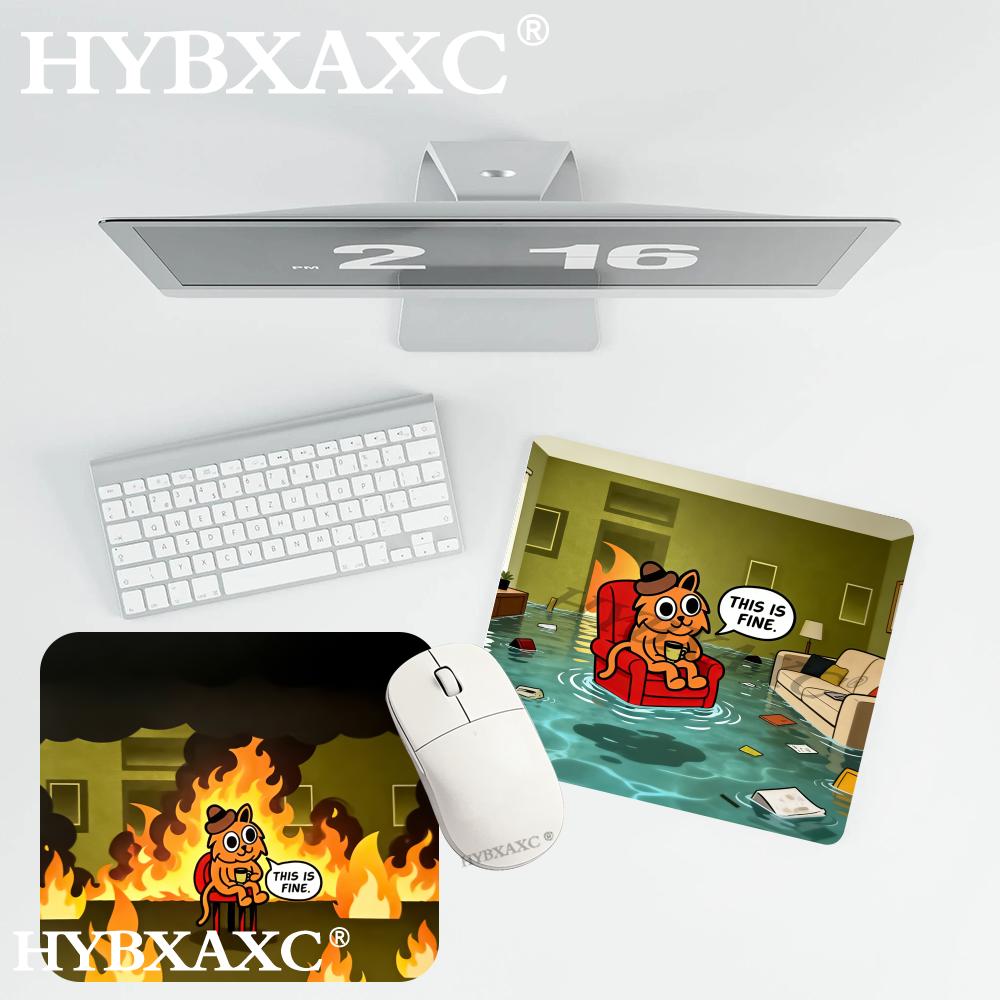 HYBXAXC This Is Fine Cat Meme  - đánh giá và giá Desk Setup Or Set Up