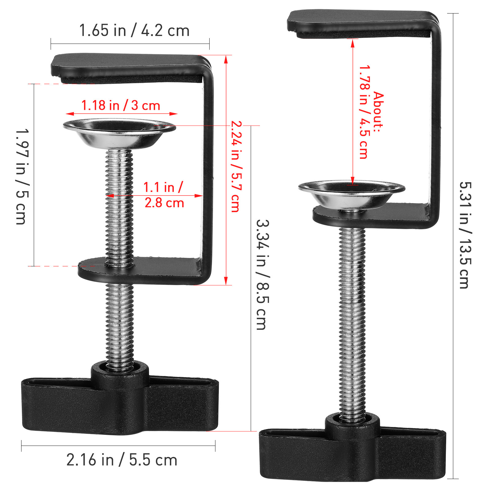 Sturdy Table Mounting C-Clamp  - đánh giá và giá Desk Setup Studio