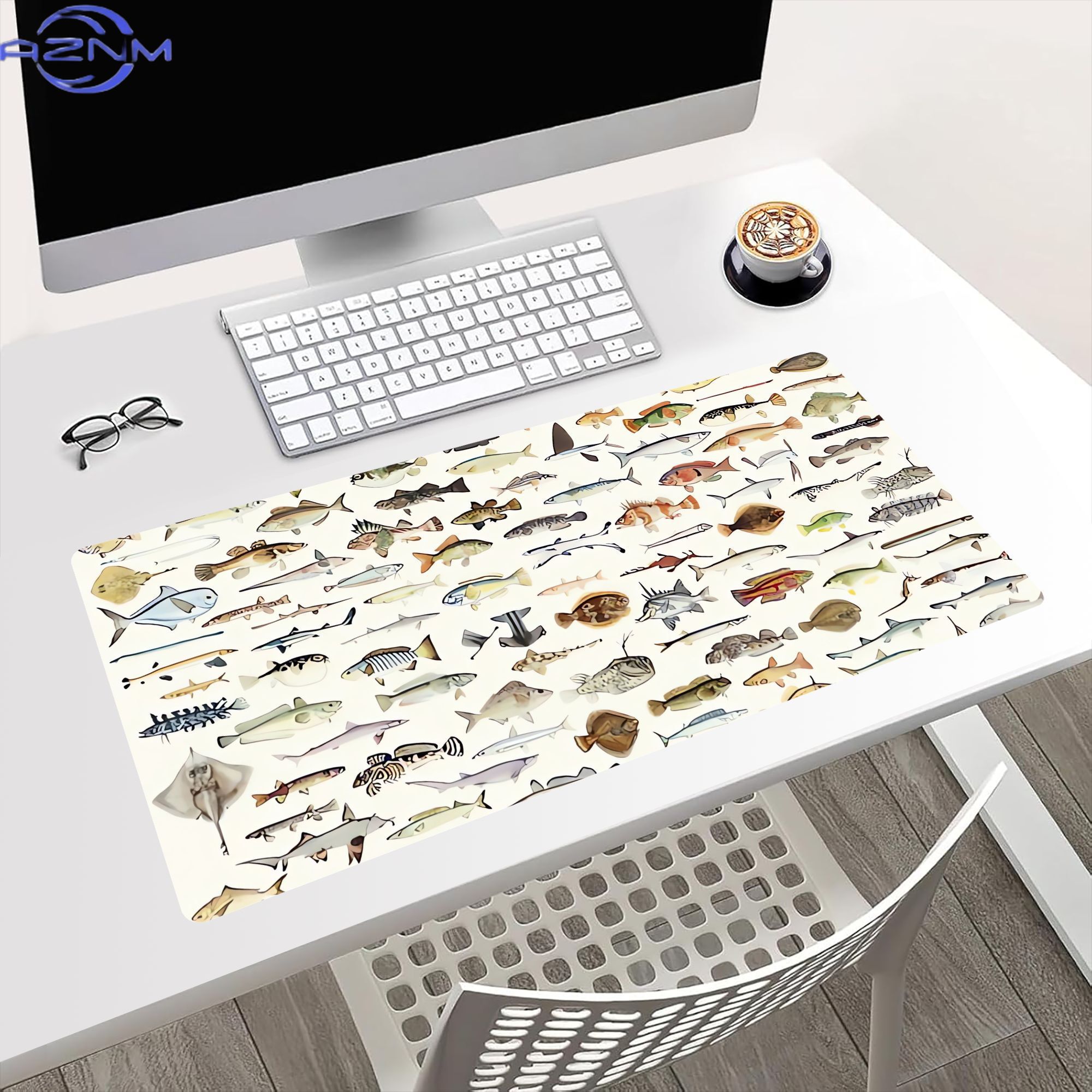 Fish Desk Mat for Mood Lightin - đánh giá và giá Desk Setup Or Set Up