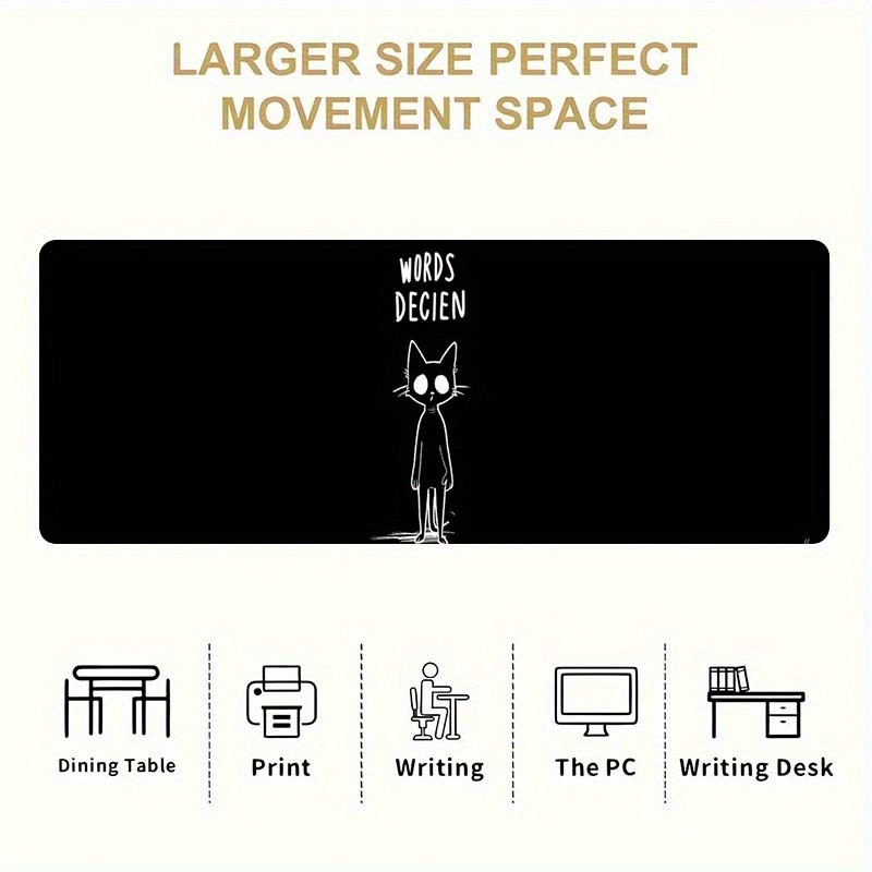 Funny Sketch Cat Words Decien  - đánh giá và giá Desk Setup Gaming And Work