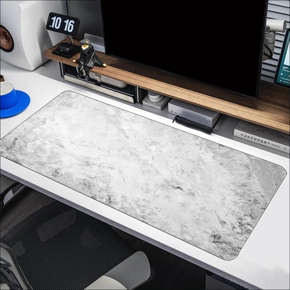 Minimalist Grey Marble Texture - đánh giá và giá Desk Setup Grey