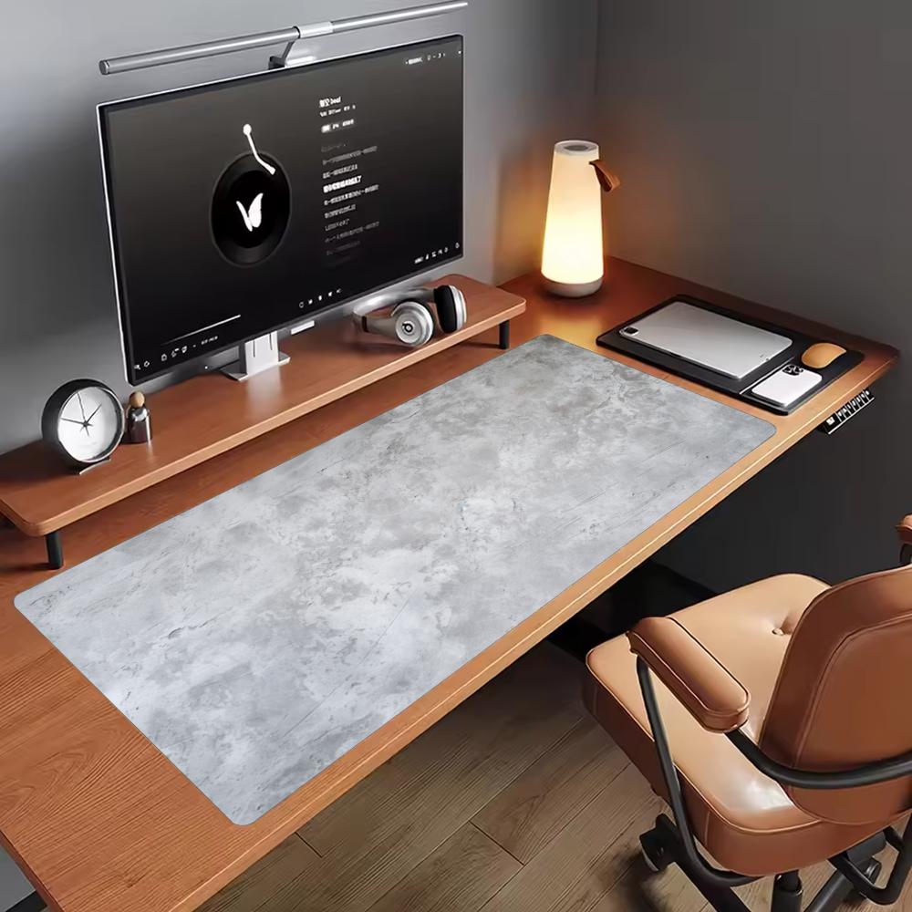Minimalist Grey Marble Texture - đánh giá và giá Desk Setup Grey